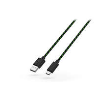 Venom Venom USB-A - USB Type-C töltőkábel 2 m-es vezetékkel - fekete/zöld - ECO csomagolás