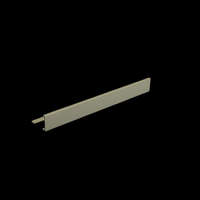  L alakú matt manhattan szürke alumínium élvédő , 250cm x 8/10/12mm, szögletes csempe élzáró profil
