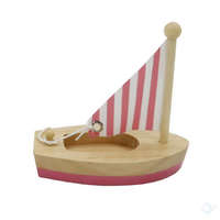 Fakopáncs Mini fa vitorlás hajó (rózsaszín-natúr)