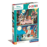 Clementoni 2x20 db-os SuperColor puzzle - Disney állatok (Macskarisztokraták, Susi és Tekergő)