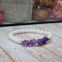 csucsajandek Jáde / Ametiszt karkötő