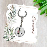 csucsajandek Névre szóló kulcstartó - Virágos