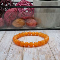 csucsajandek Festett jáde karkötő - narancs