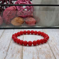 csucsajandek Festett jáde karkötő - piros