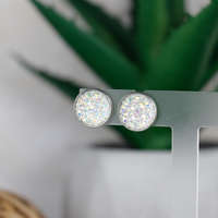 csucsajandek Druzy fülbevaló - silver