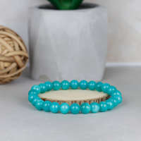 csucsajandek Festett jáde karkötő - türkiz