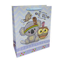 Ajándéktasak - közepes (Koala maci bagollyal "BE WILD" felirattal)