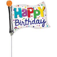 Javoli Happy Birthday zászló mini fólia lufi 25 cm (WP)