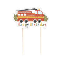 Javoli Tűzoltó Happy Birthday Fireman torta dekoráció 13 cm