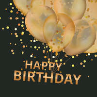 Javoli Happy Birthday Black szalvéta 20 db-os 25x25 cm