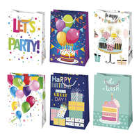 Javoli Happy Birthday Let's Party papír ajándéktasak, ajándékzacskó 23x32x11 cm