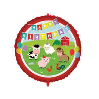 Javoli Happy Birthday Farm fólia lufi 46 cm
