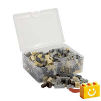 Q-BRiCKS | 300 db-os vegyes, 100% kompatibilis építőkocka készlet anyag színekben (alapkockák)