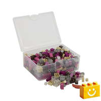 Q-BRiCKS | 300 db-os vegyes, 100% kompatibilis építőkocka készlet különleges színekben