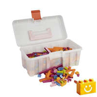 Q-BRiCKS | 500 db-os vegyes, 100% kompatibilis építőkocka készlet vidám virág színekben (alapkockák)