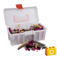 Q-BRiCKS | 650 db-os vegyes, 100% kompatibilis építőkocka készlet különleges színekben (alapkockák)