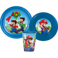 Javoli Super Mario Mushroom Kingdom étkészlet, műanyag szett