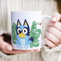 Javoli Bluey Leaves porcelán bögre 235 ml (8 oz) Díszdobozban