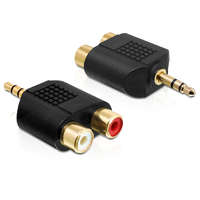 DeLock DeLock Adapter Audio Stereo plug 3.5 mm 3 pin > 2 x RCA jack Black