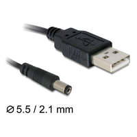 DeLock DeLock Cable USB Power > DC 5.5 x 2.1mm Male 1m Black