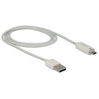DeLock DeLock Data- and power cable USB 2.0-A male > Micro USB-B male with LED indication White