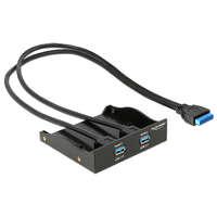  DeLock USB3.0 2-Port with internal 19 pin Frontpanel Black
