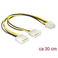 DeLock DeLock Power cable 2x 4 pin Molex male > 8 pin EPS male 30cm