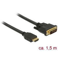 DeLock DeLock HDMI to DVI-D (Dual Link) (24+1) cable bidirectional 1,5m Black