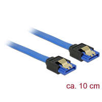 DeLock DeLock SATA 6 Gb/s receptacle straight > SATA receptacle straight 10 cm blue with gold clips cable