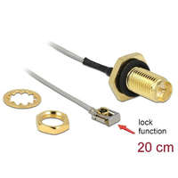 DeLock DeLock Antenna Cable RP-SMA jack bulkhead to MHF® I LK plug 1.13 20cm thread length 10mm splash proof