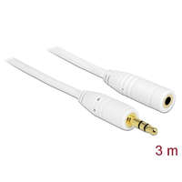  DeLock Stereo Jack Extension Cable 3.5 mm 3 pin male > female 3m White