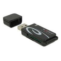 DeLock DeLock Mini USB 2.0 with SD and Micro SD Slot Card Reader Black