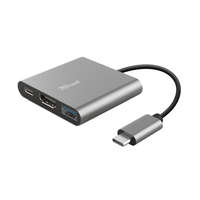 Trust Trust Dalyx 3in1 Multiport USB-C Adapter Silver