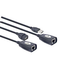 Gembird Gembird USB extender CAT5e data cable 30m Black