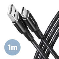 AXAGON AXAGON BUCM-AM10AB HQ USB-C USB-A Cable 1m Black