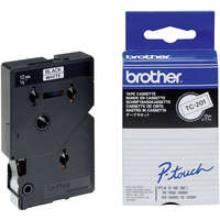 Brother Brother P-touch TC-201 laminált P-touch szalag (12mm) Black on White 7,7m