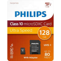 Philips Philips 128GB microSDXC Class10 UHS-I U1 + adapterrel