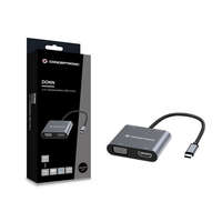 Conceptronic Conceptronic DONN16G 4in1 USB3.2 Gen 1 Docking Station Grey