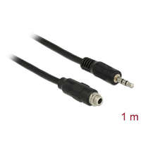 DeLock DeLock Cable Stereo Jack 3.5 mm female panel-mount > Stereo Jack 3.5 mm male 1m Black