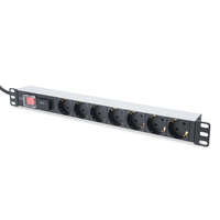  Digitus Aluminum outlet strip with switch 7 safety outlets 2m supply with surge protection