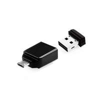  Verbatim 32GB NANO USB Drive with Micro USB (OTG) Adapter Black