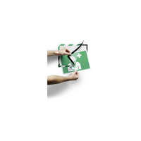  Infókeret A4, öntapadó mágneses záródás 2 db/csomag, Durable Duraframe® Security, zöld/fehér