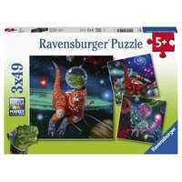  Ravensburger: Puzzle 3x49 db - Galaktikus dinoszauruszok