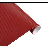  Karbon fólia, autófólia (127 x 15 cm) Piros