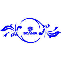 SCANIA Scania oldal vagy homlokfal matrica,kék,36cmx15cm