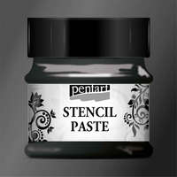 Pentart Stencil paszta 50ml metál fekete gyémánt Pentart