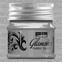 Pentart Glamour Textilfesték ezüst 50ml | Pentart