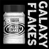 Pentart Galaxy Flakes 100ml Merkur fehér