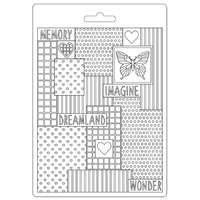 Stamperia Lágy PVC nyomóforma A5 - DayDream patchwork