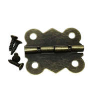 DC Zsanér íves bronz színű nagy 2db/cs. 25mm x 30mm 180 fokban nyílik, csavarokkal